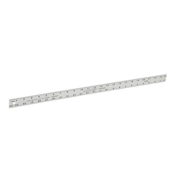 Mayes 10188 24 Inch x 1 Inch Aluminum Ruler