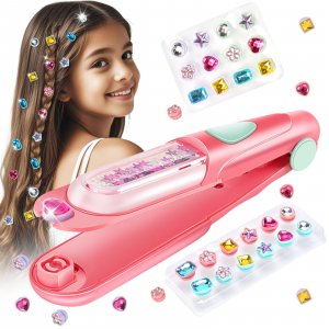 kidzkube Hair Gem Stamper Kit, Birthday Toys for Girls Ages 3-12