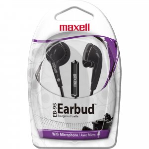 MAXELL 199846 EB-95M On-Ear Wired Earbuds with Microphone