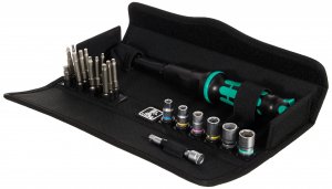 Wera 05130110001 Click-Torque 1/4 Reversible Bit Wrench & Bit Set (20 Piece Set)