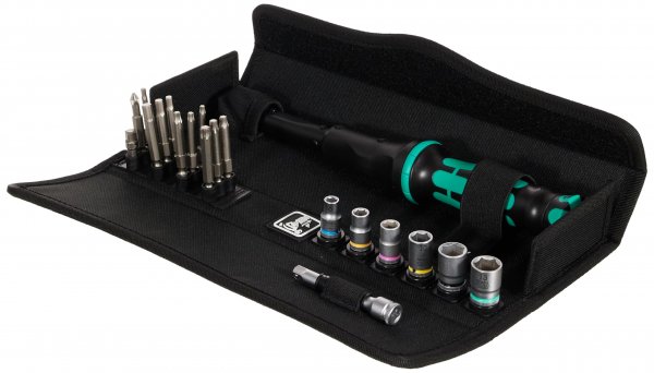 Wera 05130110001 Click-Torque 1/4 Reversible Bit Wrench & Bit Set (20 Piece Set)