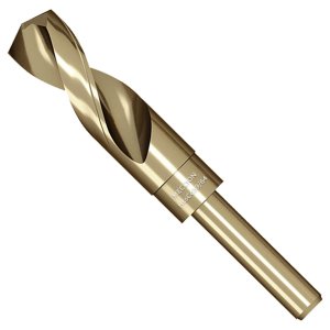 Meccion Cobalt Drill Bit 59/64 Inch High Speed Steel M35 Reduced Shank Twist Drill Bit for Metal, Cast Iron, Stainless Steel, Alloy, Non-Ferrous Etc.