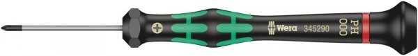 Wera 05345290001 2050 PH Screwdriver for Phillips Screws for Electronic Applications, PH 000 x 40 mm, Black
