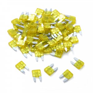 100 Pack Auto Fuses 20 AMP APM/ATM 32V Mini Blade Style Fuses 20A Short Circuit Protection Car Fuse (20 AMP)