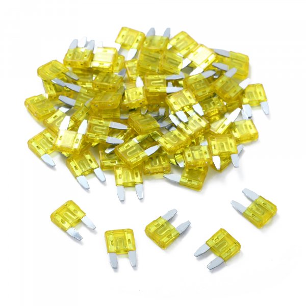 100 Pack Auto Fuses 20 AMP APM/ATM 32V Mini Blade Style Fuses 20A Short Circuit Protection Car Fuse (20 AMP)