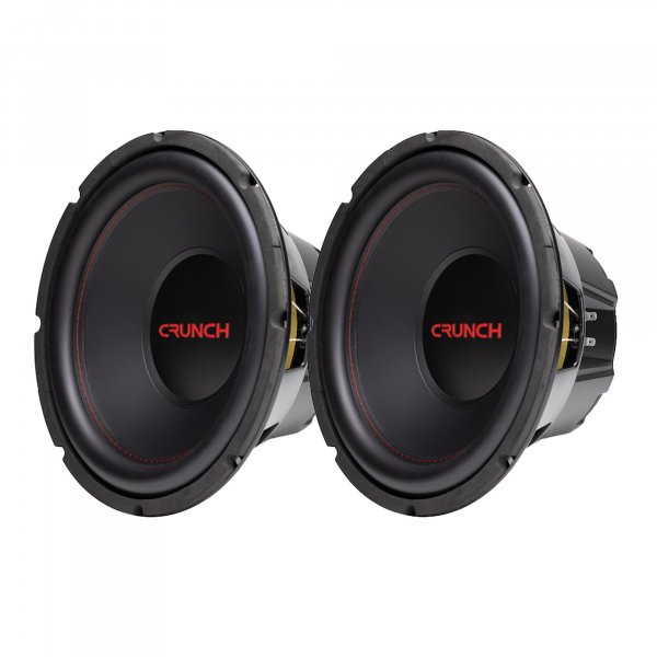 Crunch CRW12D4 12 Inch 800 Watt RMS 4 Ohm Dual Voice Coil Car Audio Subwoofer Speakers with Spade Terminals for Sealed or Vented Enclosure (2 Pack)