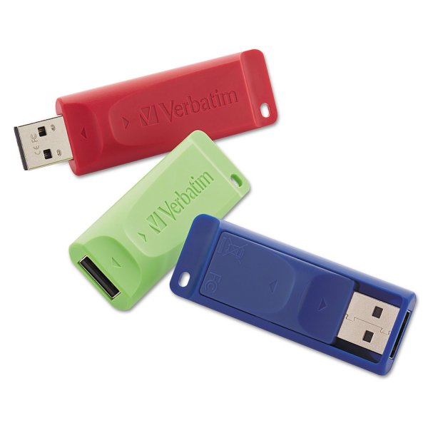 Verbatim 97002 4GB Store 'n' Go USB Flash Drives, 3 pk