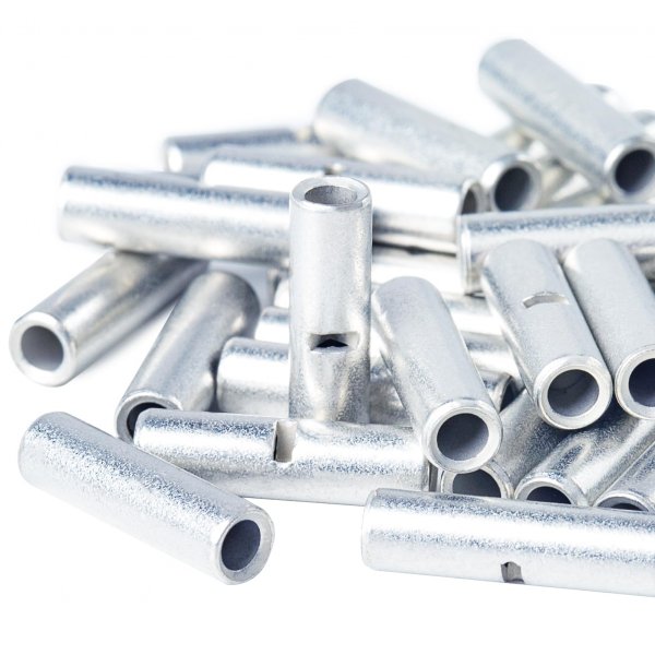 16,14 AWG/Gauge Non/Un Insulated Butt Connector Bare Crimp Splice