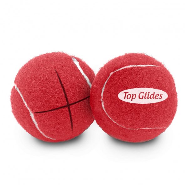 AMP Top Glides Precut Walker Tennis Ball Glides (Red)