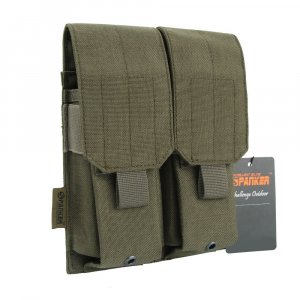 EXCELLENT ELITE SPANKER Tactical Molle Single/Double/Triple Mag Pouch for M4 M14 M16 AR15 AR10 G36 Magazine Holds 2 Mags(Ranger Green)