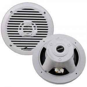 Audiopipe APSW6032 6.5" 2-Way Marine Speakers 200W Max White-Pair