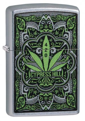 Zippo 49010 Windproof Lighter, Cypress Hill Marijuana Leaf