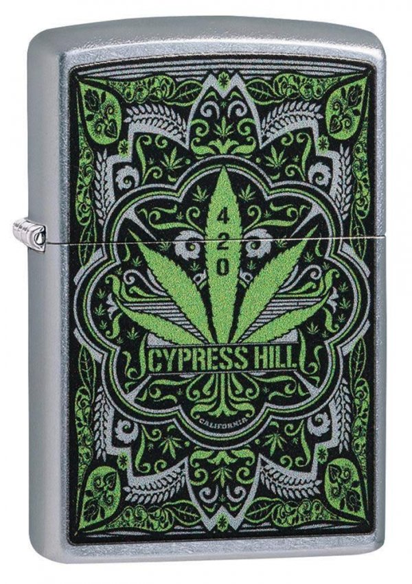 Zippo 49010 Windproof Lighter, Cypress Hill Marijuana Leaf