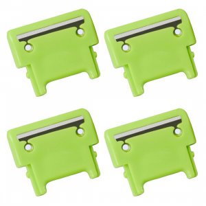 TorSor 4 Pack Apple Peeler Blades Replacement Spare Parts Spring Loaded Arm Peeling Blade for Apple Peelers Corer Pear Photato Slicer Repair Green Color