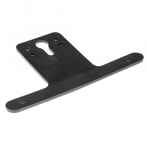 Wesbar 003211 License Plate Bracket Plastic Black