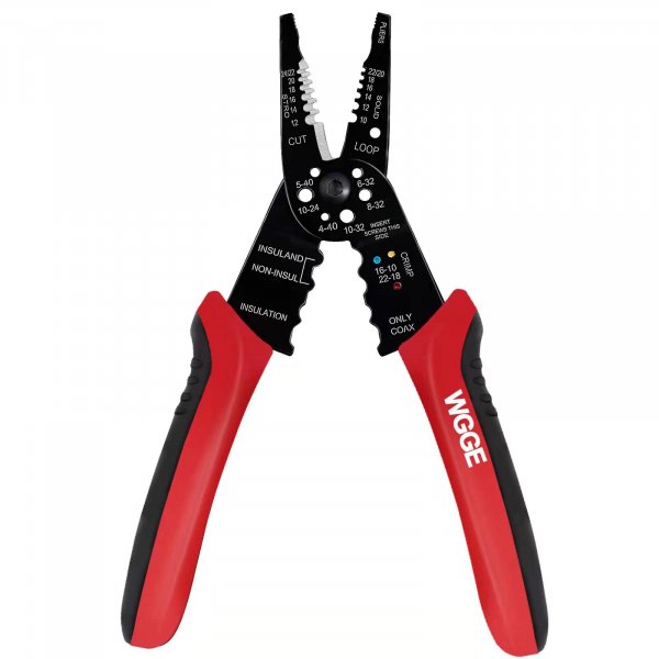 WGGE WG-015 Professional 8-inch Wire Stripper/wire crimping tool, Wire Cutter, Wire Crimper, Cable Stripper, Wiring Tools and Multi-Function Hand Tool