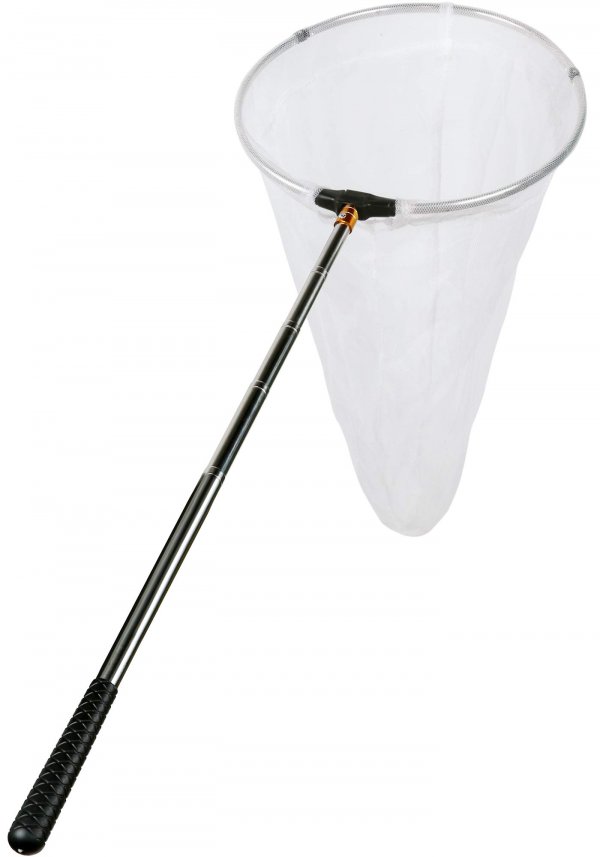 RESTCLOUD Insect and Butterfly Net with 12" Ring, 24" Net Depth, Handle Extends to 59 Inches for Adults and Kids (12" Ring, 59" Handle)