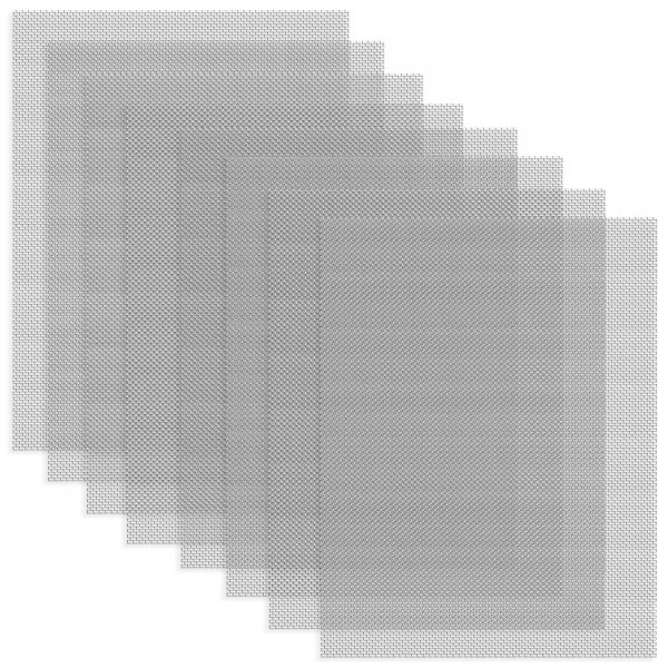 Soft 304 Stainless Steel Mesh, 8 Pack Bendable Woven Metal Mesh 8.3"X11.8"
