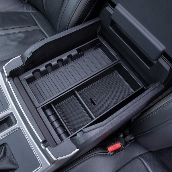 PIMCAR Compatible with Ford 2015-2020 F150, 2017-2022 F250 F350 F450, 2018-2024 Expedition Center Console Organizer Insert Tray Pallet Storage Accessories (Work Great with The Factory Tray)-One Piece