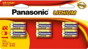 Panasonic CR123PA6B CR123A Lithium (6-Pack)
