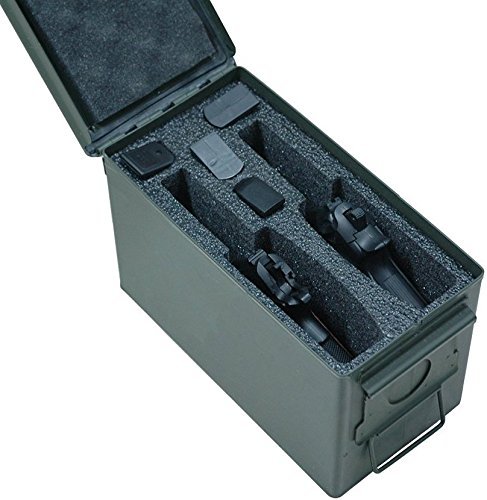 Case Club 2 Pistol Holder .50 Cal Ammo Can Foam (Pre-Cut, Closed Cell, Military Grade Foam)
