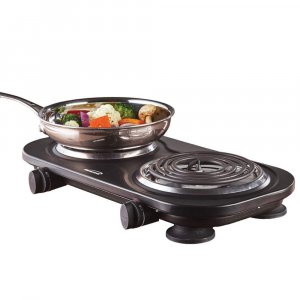 Brentwood Appliances TS-361BK 1,500-Watt Double Electric Burner (Black)