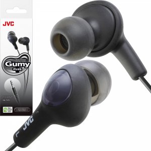 JVC HAFX5B Gumy Plus Inner-Ear Earbuds (Black)