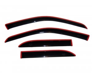 Auto Ventshade [AVS] In-Channel Rain Guards for 2013 - 2020 Ford Fusion | Window Vent Visors, 4 pcs. - Smoke | 194714