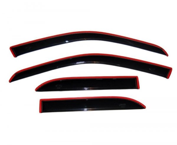 Auto Ventshade [AVS] In-Channel Rain Guards for 2013 - 2020 Ford Fusion | Window Vent Visors, 4 pcs. - Smoke | 194714