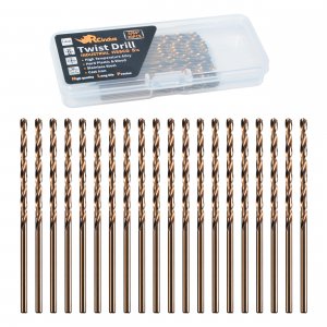 RCINDUS (20PCS) 5/64" Cobalt Drill Bit, HSS M35 Metal Drill Bits for Steel, Stainless Steel, Cast Iron, Hard Plastic and Wood