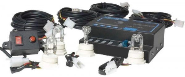 RaceSport RSRTE244A 4-Bulb 80W Halogen Strobe Kit (Amber)