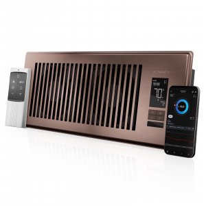 AC Infinity AIRTAP T4 Bronze, Register Booster Fan for 4” x 12” Vents, Thermostat Control Improves Heating & Cooling, Quiet 10-Speed Remote Control & Bluetooth App. ONLY FITS 4” x 12” Duct Openings