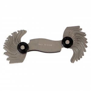 Made in USA | Unipec Screw Pitch Gauge – 28 Leaves, 4–80 TPI | English Thread Gage Tool | Precision Steel Thread Measuring Tool