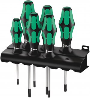 Wera 05028062001 TORX Screwdriver Set with Rack (6-Piece Set)