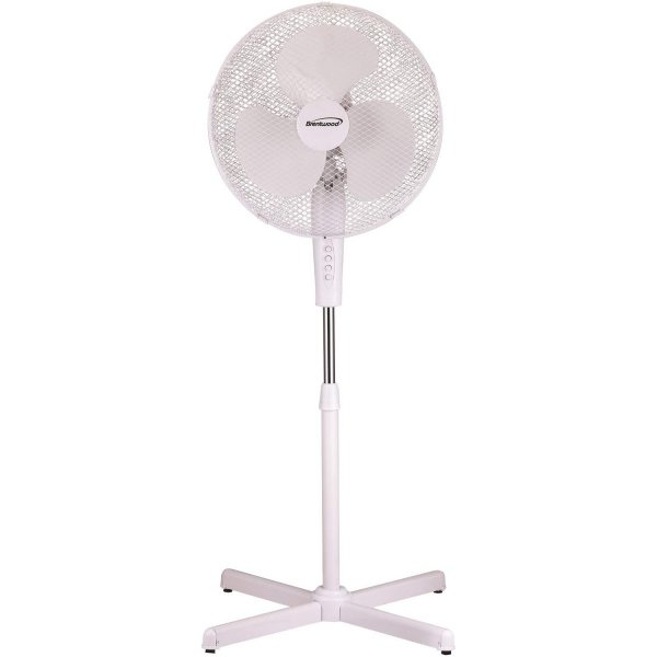 Brentwood Kool Zone F-16SMW 3-Speed 16-Inch 45-Watt Oscillating Stand Fan