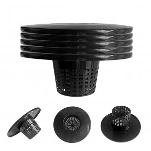 CHTASO 6 in. Wide Lip Bucket Basket (Pack of 5) | 5 Gallon Bucket Lids for DWC, Net Pots for Hydroponics