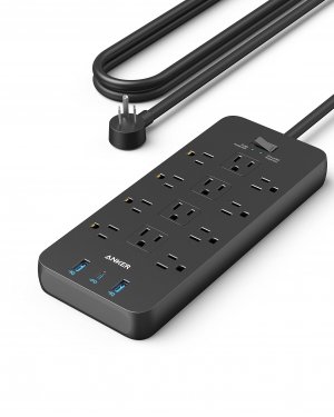 Anker Power Strip with 2100J Surge Protector, Outlet Extender, 20W, 12 AC