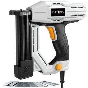 Electric Nail Gun, Batavia 2-in-1 Staple Gun Brad Nailer 18 Gauge for Heavy Duty, 120V Stapler Gun for Upholstery, Carpentry, DIY, 1/4'' Narrow Crown Staples 200pcs and Nails 800pcs Included