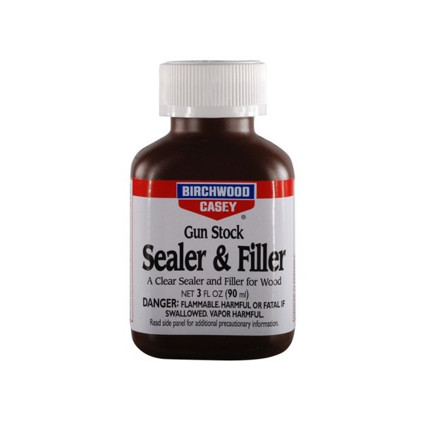Birchwood Casey Easy-to-Use Fast-Drying Clear Sealer & Filler for Wood Gun Stock, 3 OZ Bottle