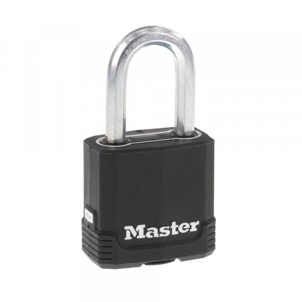 Master Lock Magnum Heavy Duty Outdoor Padlock with Key, Weather Resistant Body and Cut Safe Shackle Make Lock Perfect for Fences, Gates, Sheds, M115XKADLF, Black