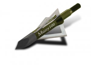 Muzzy 225 Bowhunting 3 Blade Archery Arrow Broadhead, 100 Grain (6-Pack)