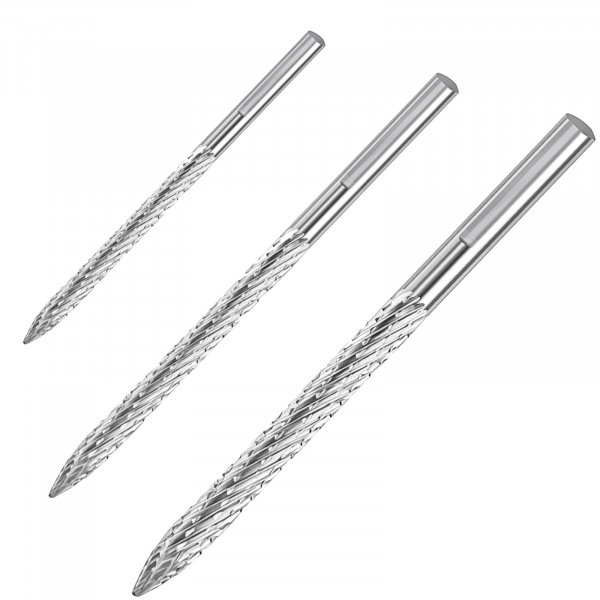 Tallew 3 Pack Tire Reamer Drill Bit Multi Sizes Tire Repair Carbide Burr Drill Bit Patches Plug Cutters Wire Cutter Carbon Steel Reamer Repair Tools (3,4.5,6 mm)