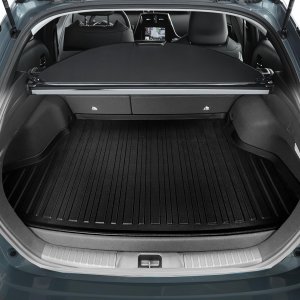 EcoLiner USA Trunk Mat for Toyota Prius Prime 2019-2022 - Custom Fit, All-Season, Black, Rubber Cargo Liner - 3D Shaped, Laser Measured, Waterproof, Stain Resistant, 100% Protection
