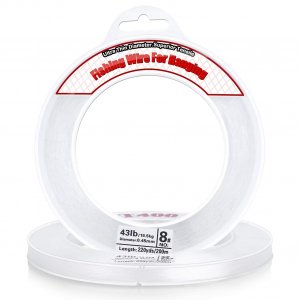 Clear Fishing Wire, Acejoz 656FT Fishing Line Clear Invisible Hanging Wire Strong Nylon String Supports 43 Pounds for Balloon Garland Hanging Decorations