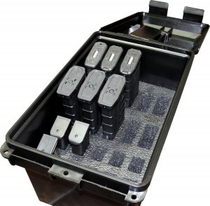 MTM TMCLE Tactical Mag Can for 10 (30) Rd AR Mags 10 Double Stacked Handgun Mags
