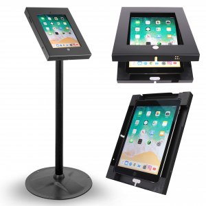 Pyle PSPADLK45 iPad Kiosk Floor Stand Display Case (Compatible with iPads 2/3/4/Air)