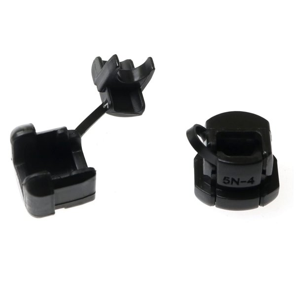 RLECS 20pcs 5N-4 Strain Relief Bushing Black Round Cable Wire Strain Relief Bush Grommet Strain Relief Bushing Electric Cable Protection Cord Buckle Nylon Cord Clamp Clips