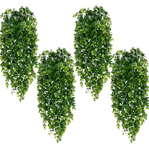 Waipfaru 4Pcs Fake Hanging Plants 2.7FT Fake Plants Fake Vines Greenery