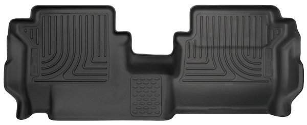 Husky Liners Weatherbeater Floor Mats | Fits 2014-2019 Ford Transit Connect Mini Passenger Van w/Long Wheel Base and 2nd Row Bench Seats | 2nd Row, 1-pc Black - 19691