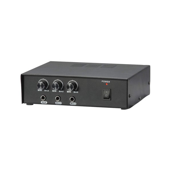 Pyle PMSA20 Compact PA Public Address Amp 1/4" Audio/Microphone Inputs (50 Watt)